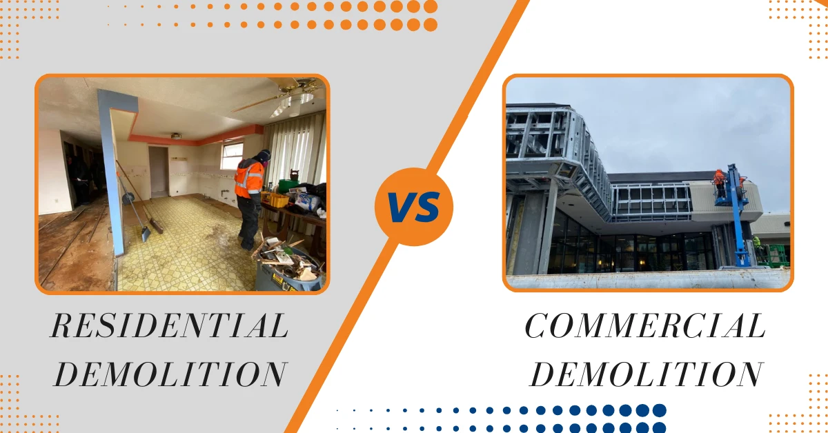 Residential vs Commercial Demolition By Junk & Demolition Pros LLC