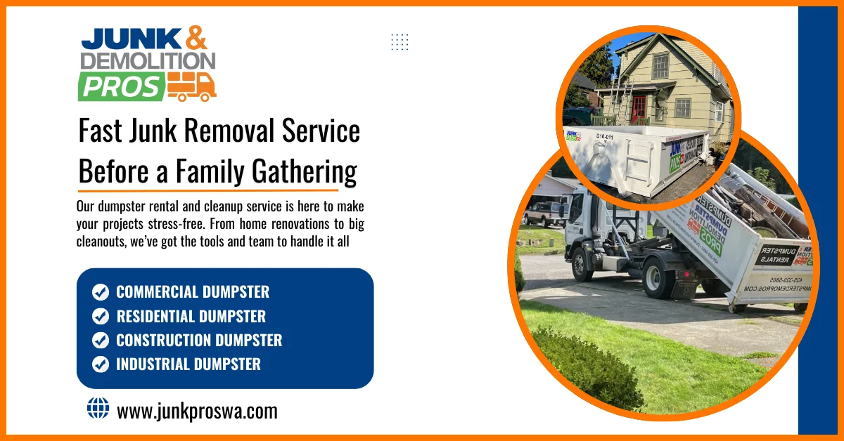 Fast Junk Removal Before a Family Gathering by Junk & Demolition Pros LLC
