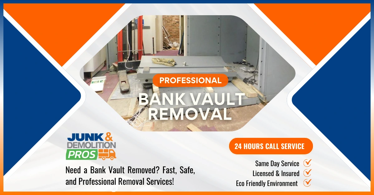 Professionals Remove a Bank Vault Safely by Junk & Demolition Pros LLC